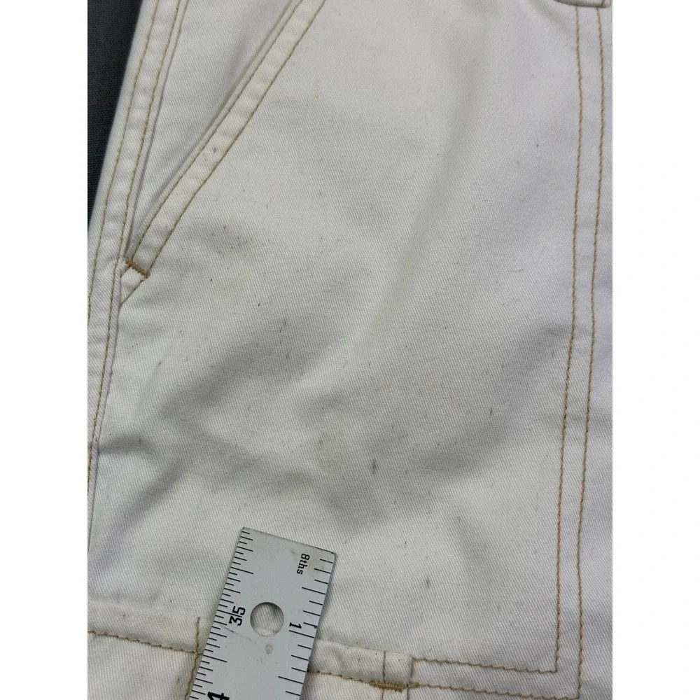True Religion Cargo Pants Cream Relaxed Fit Utility women's Size 25 See pic 8-10